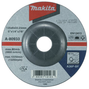 Makita A-80933 - Tarcza szlifierska do metalu 125x6x22,23 mm