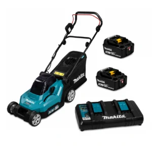 Makita DLM382PT2 – kosiarka akumulatorowa 3w1 2x18V LXT | 38 cm | 2x 5 Ah