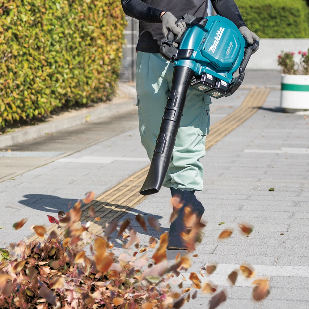 Makita DUB363PT2V – uchwyt, spust i elementy sterowania dmuchawy