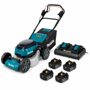 Makita DLM462PT4 – kosiarka samobieżna 3w1 2x18V LXT | 46 cm | 4x 5 Ah