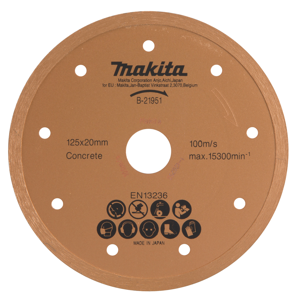 Makita B-21951 - Diamentowa tarcza tnąca na mokro 125 mm