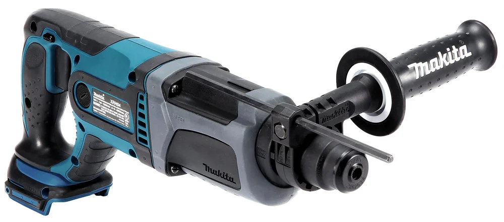Makita DHR241 – zbliżenie na przednią część korpusu i uchwyt narzędziowy SDS-Plus