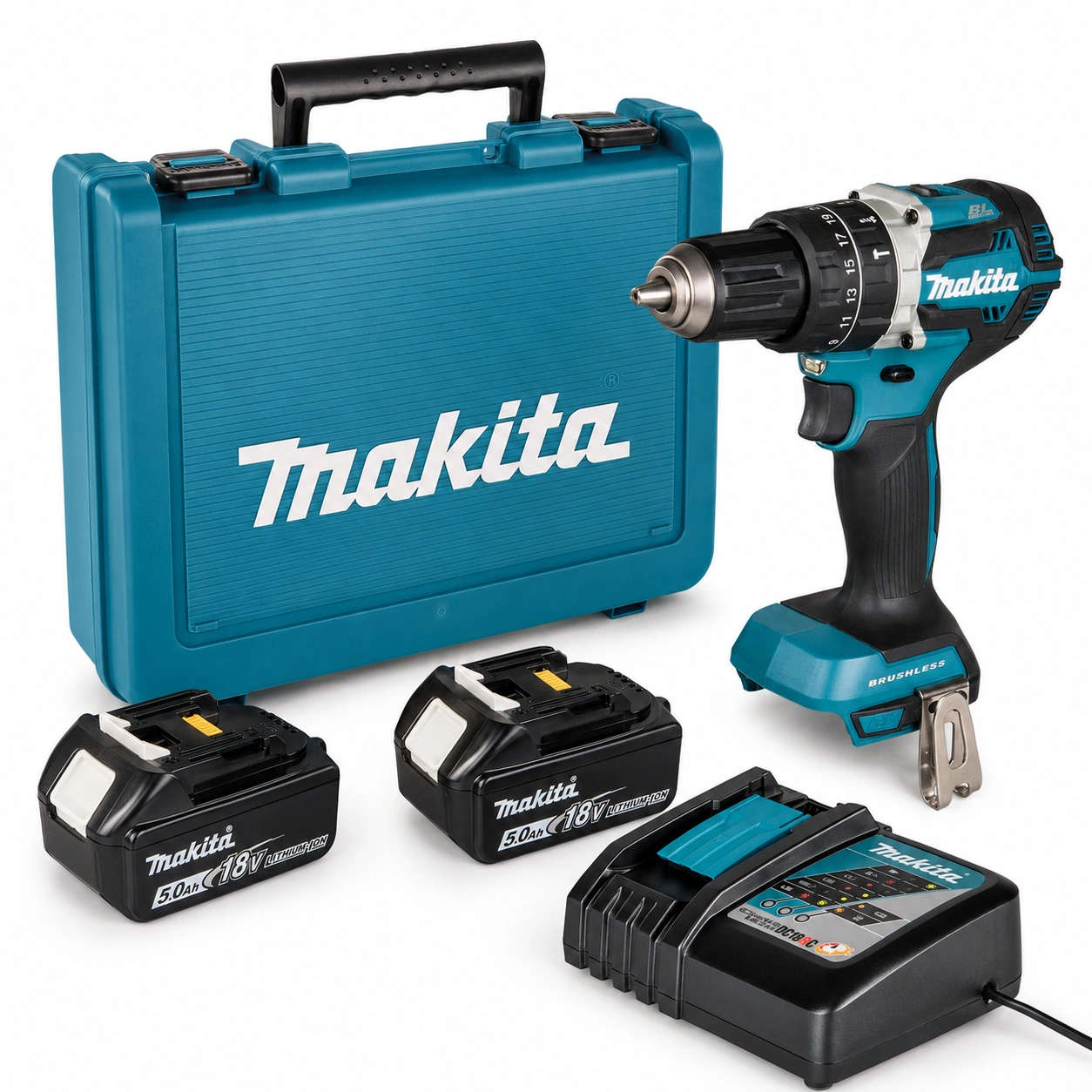 Makita DHP484RTE – akumulatorowa wiertarko-wkrętarka udarowa 18V LXT w kompletnym zestawie RTE