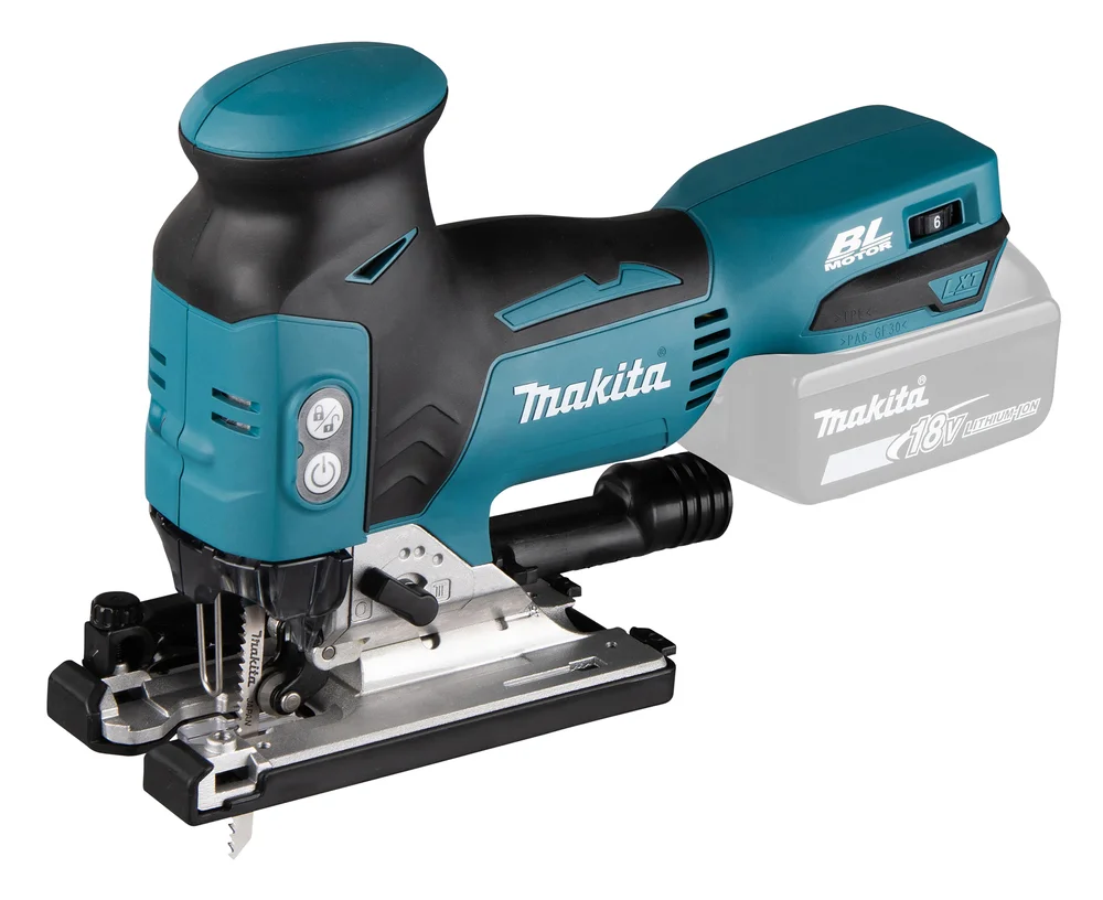 Makita DJV181Z – bezszczotkowa wyrzynarka akumulatorowa 18 V LXT z uchwytem korpusowym; akumulator widoczny na zdjęciu poglądowo