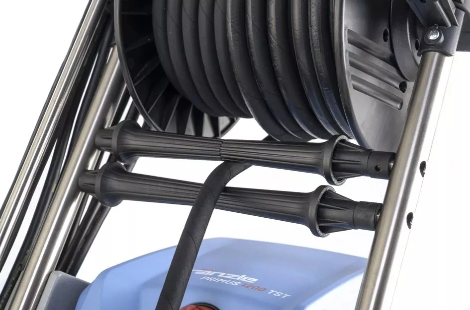 Kranzle Primus 1000 TST - 20-metrowy wąż wysokociśnieniowy z podwójnym stalowym oplotem na bębnie z hamulcem