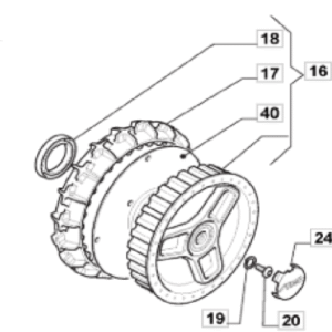 Koło do robota Stiga Autoclip M7