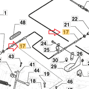 Stiga 187000210/0 – Linka sterująca przód/tył