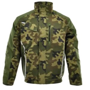 SARA Kurtka krótka ocieplana STANDARD WINTER ( Zielony Camo + Oliwkowy )