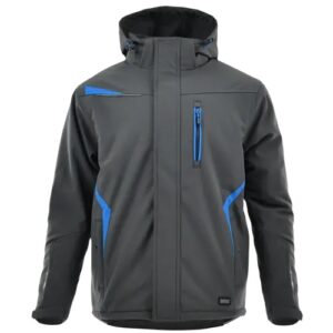 SARA Kurtka długa ocieplana COMFORT WINTER ( New Azzuro + Charcoal )