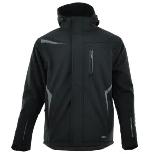 SARA Kurtka długa ocieplana COMFORT WINTER ( Szary + Czarny )