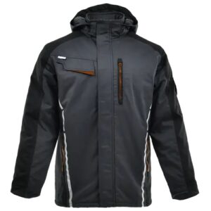 SARA Kurtka długa ocieplana STANDARD WINTER ( Grafitowy + Czarny )