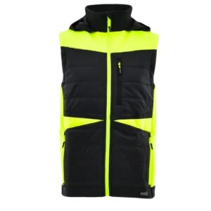 SARA Kamizelka hybrydowa COMFORT PLUS ( Czarny + Żółty odblaskowy )