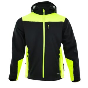 SARA Softshell COMFORT PLUS ( Czarny + Żółty odblaskowy )