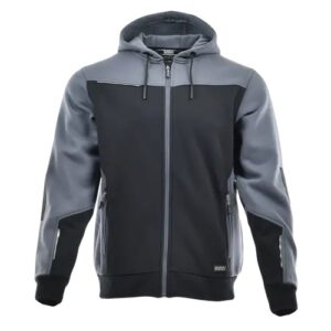 SARA Bluza dresowa rozpinana COMFORT PLUS ( Szary + Czarny )