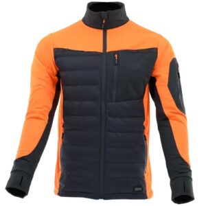 SARA Bluza hybrydowa COMFORT PLUS ( Grafitowy + Pomarańczowy odblaskowy )
