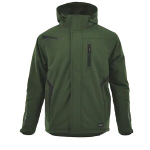 SARA Kurtka długa ocieplana COMFORT WINTER ( Oliwkowy + Czarny )