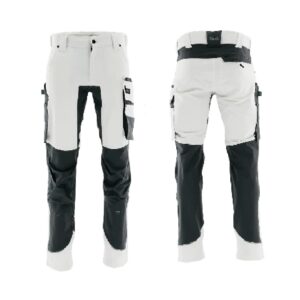 SARA Spodnie do pasa MOTIONFLEX (Jasnoszary + Biały)
