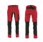 SARA Spodnie do pasa MOTIONFLEX (Czarny + Ciemnoczerwony)