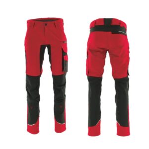 SARA Spodnie do pasa MOTIONFLEX (Czarny + Ciemnoczerwony)