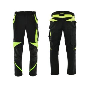 SARA Spodnie do pasa NEOFLEX (Czarny + Żółty odblaskowy)