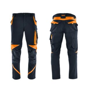 SARA Spodnie do pasa NEOFLEX (Grafitowy + Pomarańczowy odblaskowy)