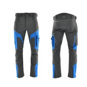 SARA Spodnie do pasa softshell COMFORT WINTER (Szary + Pomarańczowy odblaskowy)