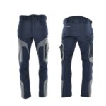 SARA Spodnie do pasa softshell COMFORT WINTER (Granatowy + Szary)