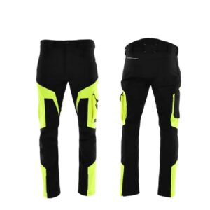 SARA Spodnie do pasa softshell COMFORT WINTER (Czarny + Żółty odblaskowy)