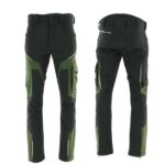 SARA Spodnie do pasa softshell COMFORT WINTER (Czarny + Oliwkowy)