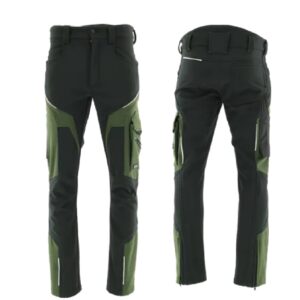 SARA Spodnie do pasa softshell COMFORT WINTER (Czarny + Oliwkowy)