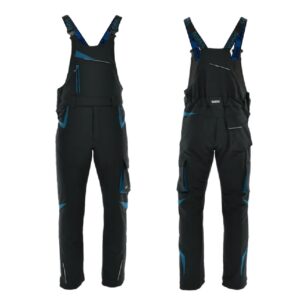 SARA Spodnie ogrodniczki ocieplane COMFORT WINTER (Czarny + Petrol)