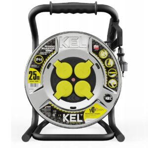 Przedłużacz bębnowy HAEVY LINE 25m H07BQ‑F 3x1,5 4xGS /+termik/ 16A IP44 niebieski