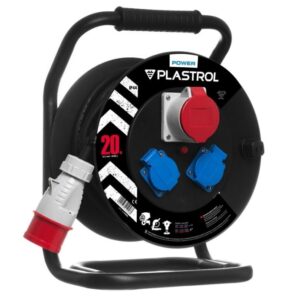 Przedłużacz bębnowy CEE 1x16A/5P + 2‑gniazda z/u 20m /H07RN‑F 5x1,5/ IP44