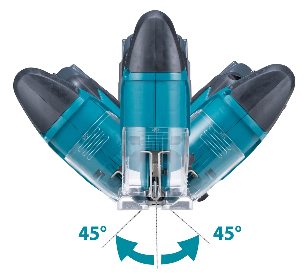 Makita DJV186Z - Regulacja kąta cięcia od 0° - 45°