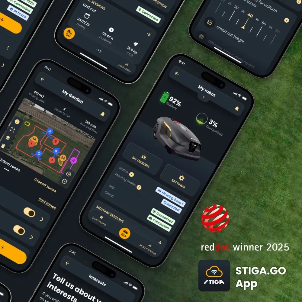 Zarządzanie robotem przez aplikację STIGA.GO