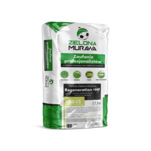 Zielona Murawa Regeneration + HF (kwasy humusowe) 25 kg – Profesjonalny Nawóz do Regeneracji Trawnika i Murawy Sportowej