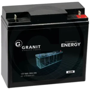 Akumulator Granit 12V 18Ah 180CCA AGM do kosiarki i traktorka