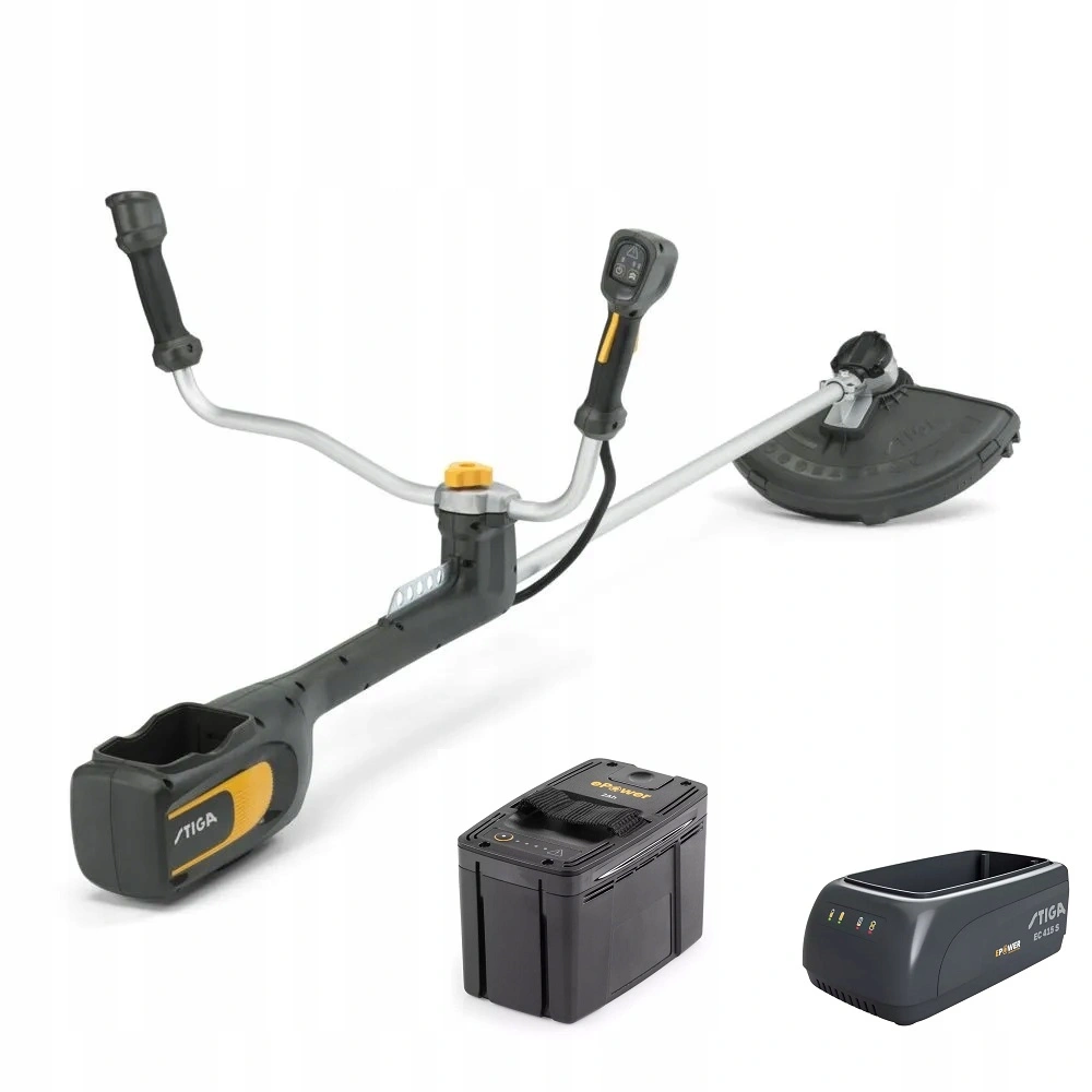 STIGA BC 700e B – kosa i podkaszarka akumulatorowa 48V z akumulatorem E 440 i ładowarką C 430 FM