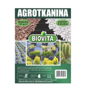 AGROTKANINA mocna czarna 100g/m2 Pakiet 0.8x5m BIOVITA