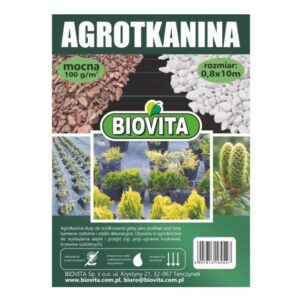 AGROTKANINA mocna czarna 100g/m2 Pakiet 0.8x10m BIOVITA