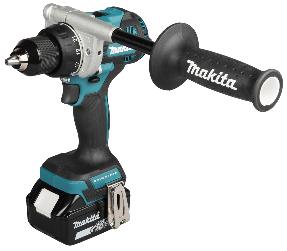 Makita DDF492RTJ – akumulatorowa wiertarko-wkrętarka LXT 18V 141 Nm z 2 akumulatorami BL1850B, ładowarką DC18RC i walizką Makpac