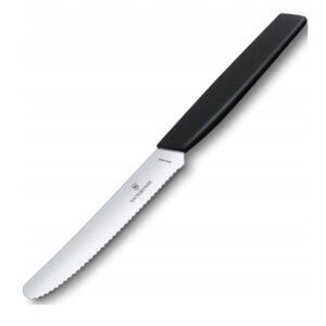 VICTORINOX Swiss Modern, nóż, ostrze gładkie, 11 cm, czarny
