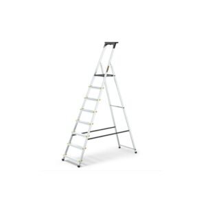 Drabina PRO aluminiowa z półką 8 stopni 150 kg
