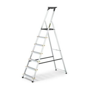Drabina PRO aluminiowa z półką 7 stopni 150 kg