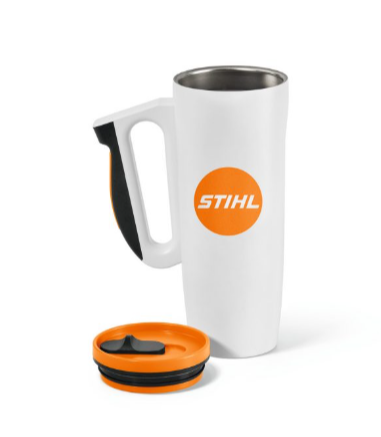 Kubek termiczny STIHL MSA – stalowe wnętrze i zdejmowana pomarańczowa pokrywka